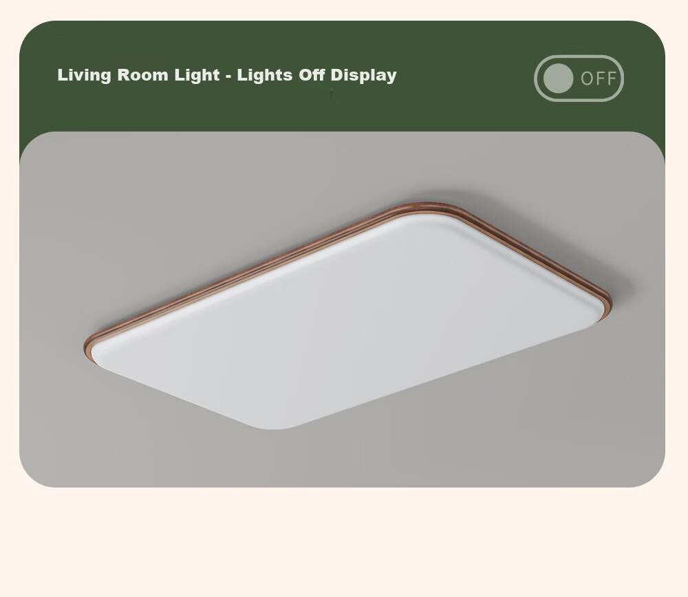 Kuka LED Ultra-thin Ceiling Light Vintage Eye-care PR Lighting Walnut 90CM for Living Room Bedroom [Installation Included] 44