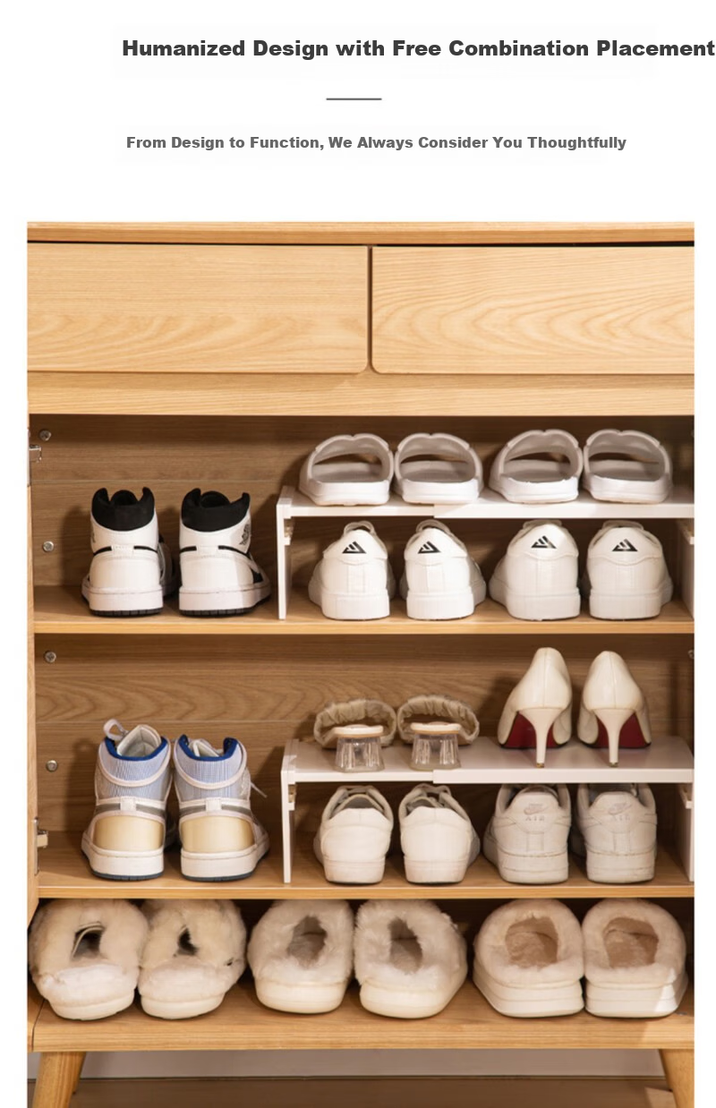 Hakkai Bird Expandable Shoe Cabinet Layered Divider Double-Layer Shoe Storage Rack Organizer Internal Shelf Partition 5