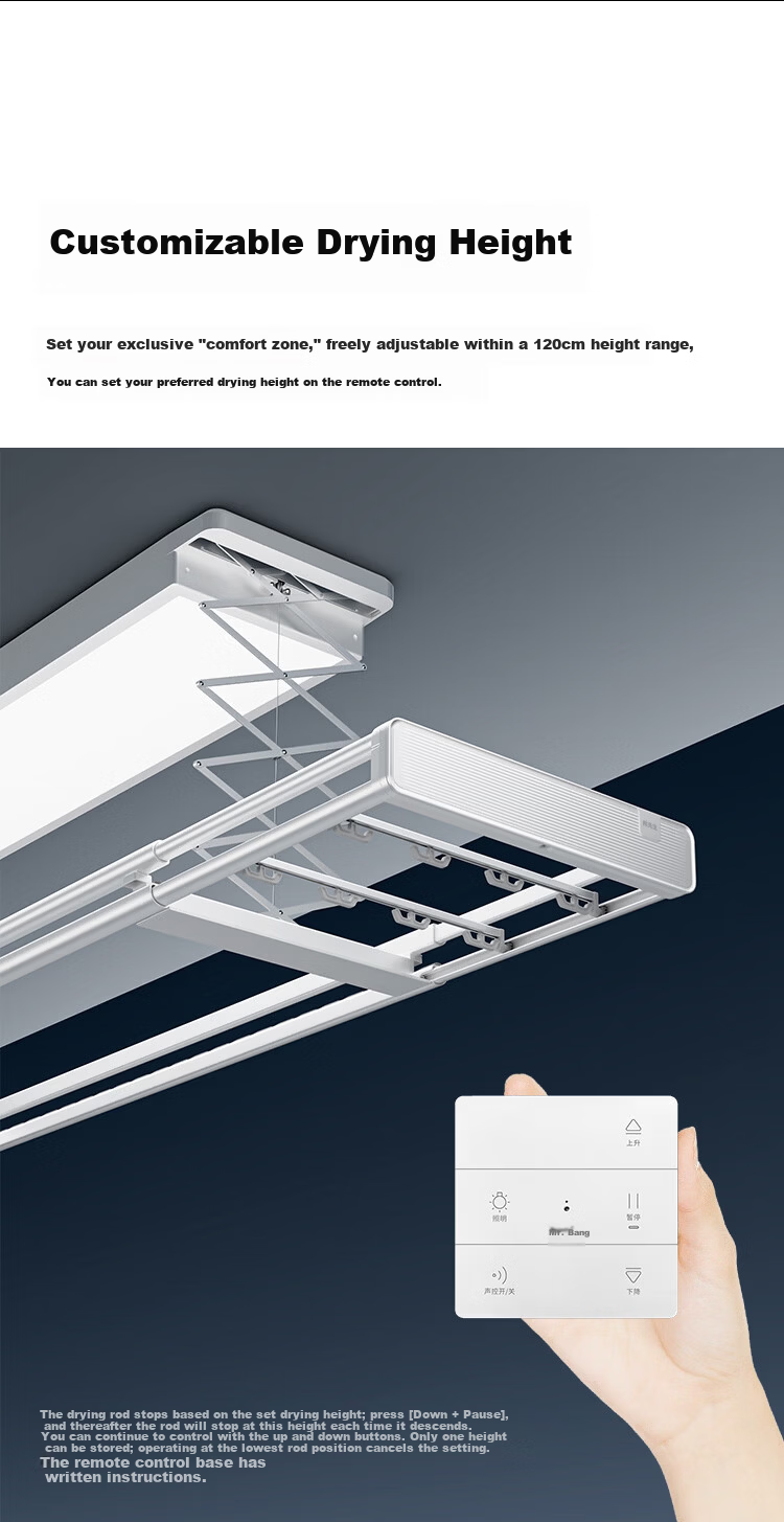 Mr. Bang [Genuine Supply] Electric Clothes Drying Rack Smart Invisible Balcony Large Capacity Drying Machine Lifting Clothes Rod D28pro 8