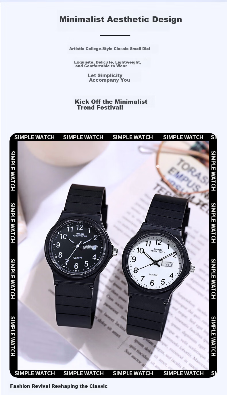 Light Shadow Moment Student Trendy Boys Children's Watch Luminous Dual Display Analog Quartz Exam Wristwatch for Teens 5