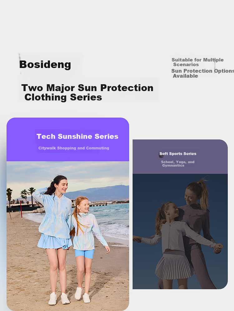 BOSIDENG Kids UPF100 Original Yarn Cooling Cape Breathable Stain-Resistant Jacket for Boys and Girls Children's Day Gift 16