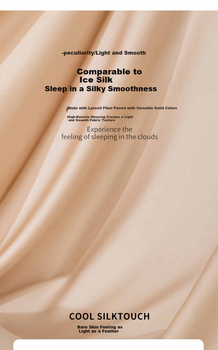 MUJI Class A 60S Lyocell Cooling Ice Silk Fitted Sheet Mattress Protector Bed Cover Summer Silky Bed Sheet 1.8x2m 3