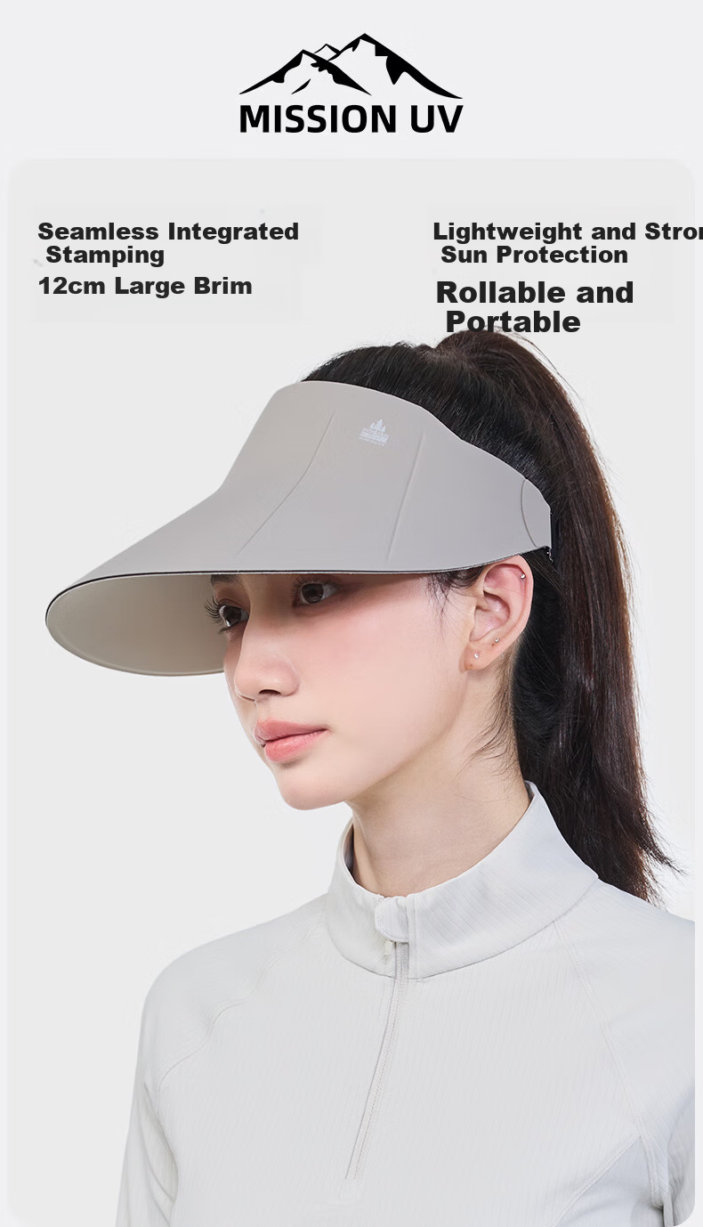 MISSION UV Sunscreen Hat Women Sunshade Hat Sun Hat Open-Top Hat Summer Sports Running UV Protection Seamless Integrated Hat for Women 1