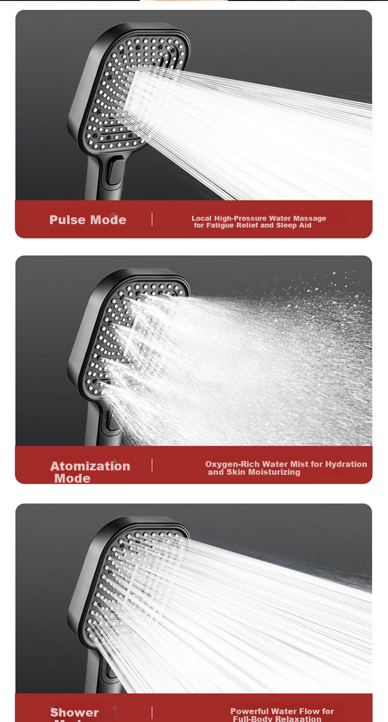 SHIFOO [Germany] High-Pressure Shower Head Large Panel Home Bathroom Shower Sprayer 8