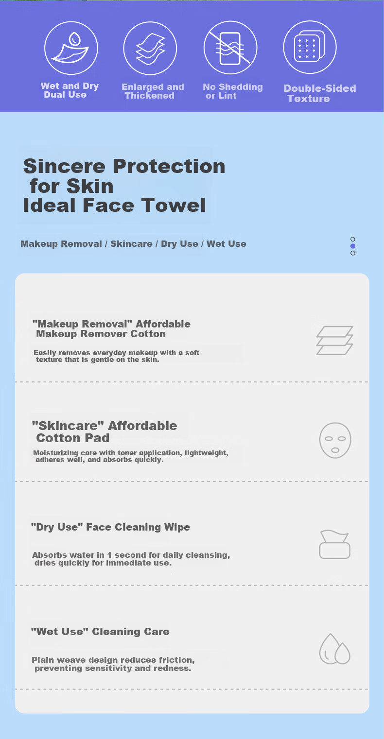 Junri Hanging Disposable Facial Towel Family Pack Wall-Mounted Dual-Use Dry and Wet Beauty Salon Makeup Removal Face Tissue 1