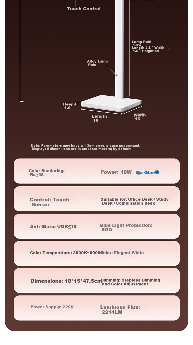 Kuka Clip-On Eye Protection Desk Lamp Desktop Street Lamp Hanging Wall-Mounted Bookshelf Light Children's Student Study Reading Lamp 18