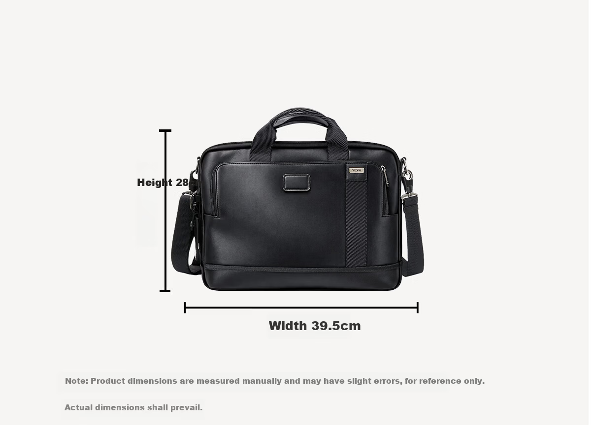 TUMI MONROE Business Briefcase Large Capacity Men's Leather Handbag Shoulder Bag Laptop Bag Black 1
