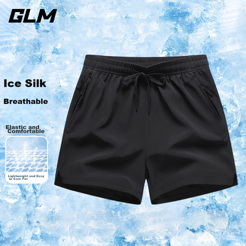 GLM Men's Summer Thin Outerwear Shorts Five-Point Quick-Dry Sports Casual Beach Shorts