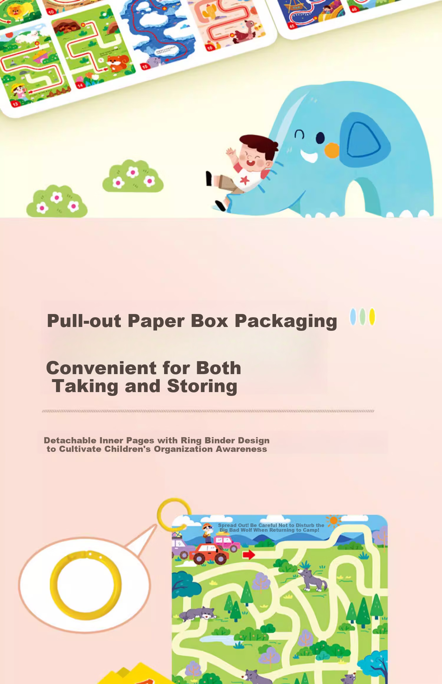 Yijimei Children's Maze Training Book Focus Training 3-6 Years Old Educational Preschool Thinking Training Toy Gift 27
