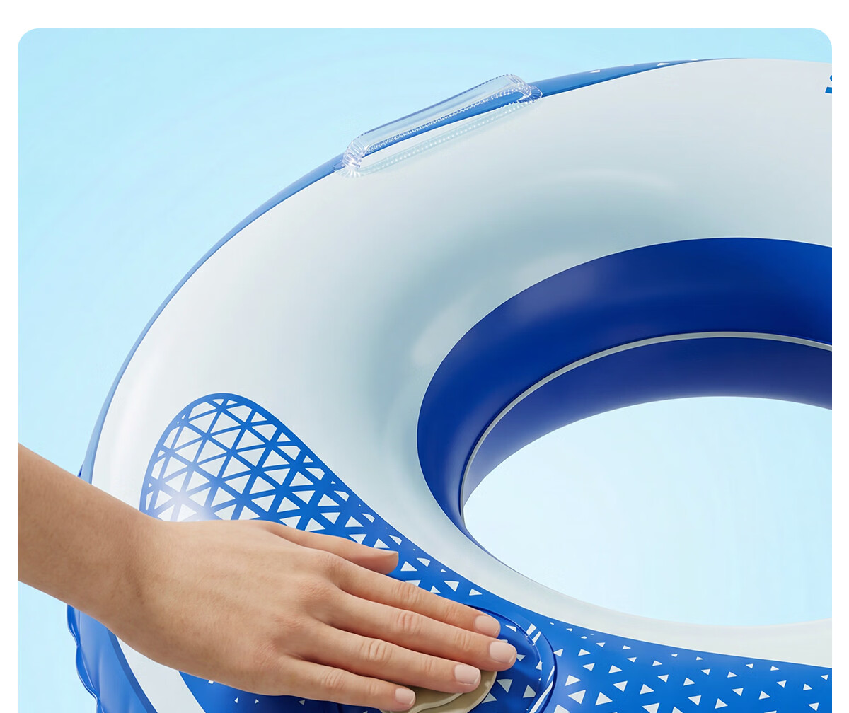 361° Kids Swim Ring Boys Baby Safety Anti-Tip Thickened Portable Water Play Press-Inflate Swimming Armpit Ring 9