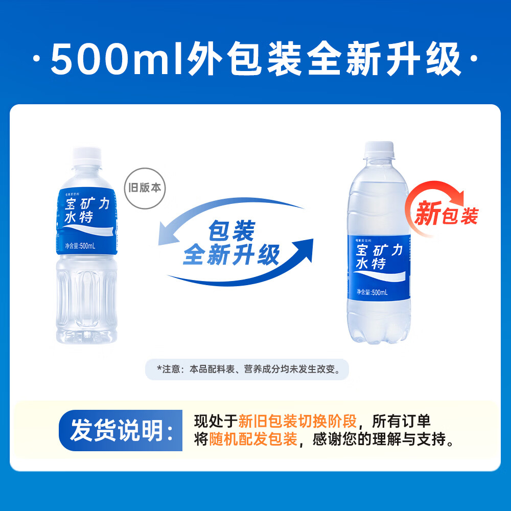 宝矿力水特电解质水功能性运动饮料500ml*15瓶 整箱装补充能量水分