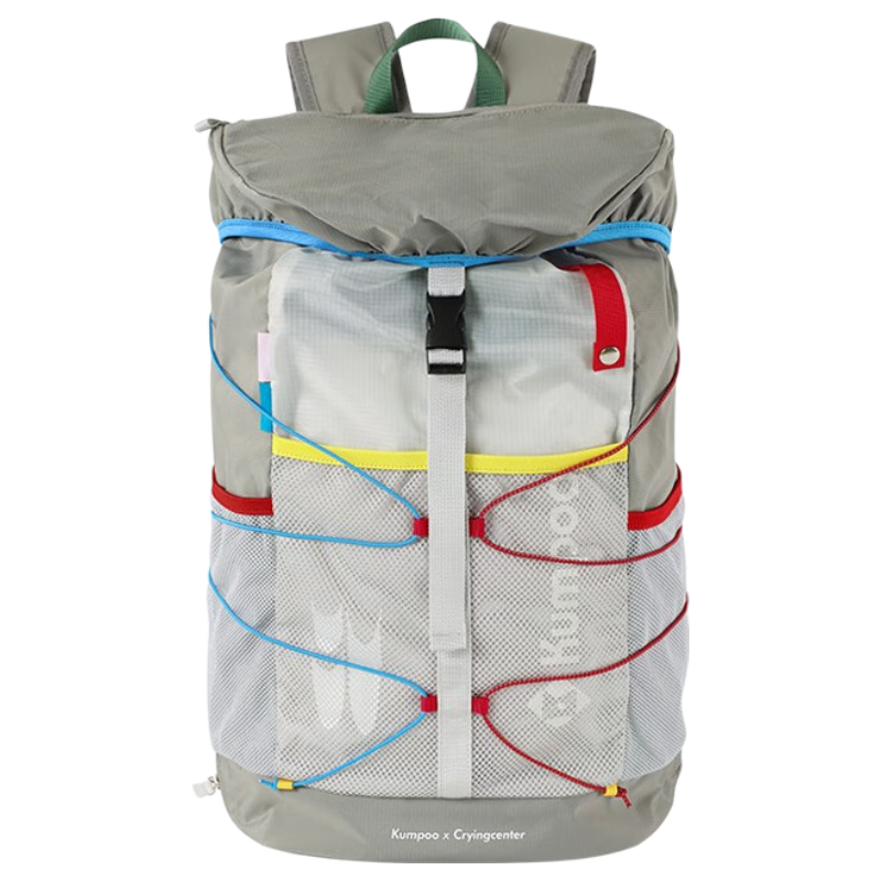 KUMPOO Featherweight Badminton Sports Backpack Hiking Double Shoulder Bag Crying Center Collaboration Model Xunfeng KB-526.CCC Gray