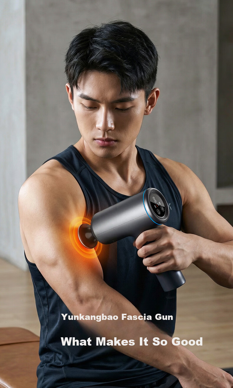 Yun Kang Bao Fascia Gun Muscle Massager Silent Professional Heat Therapy Fitness Massager Shoulder Neck Waist Back Full Body Muscle Massager Gift Recommended for Men and Women 3