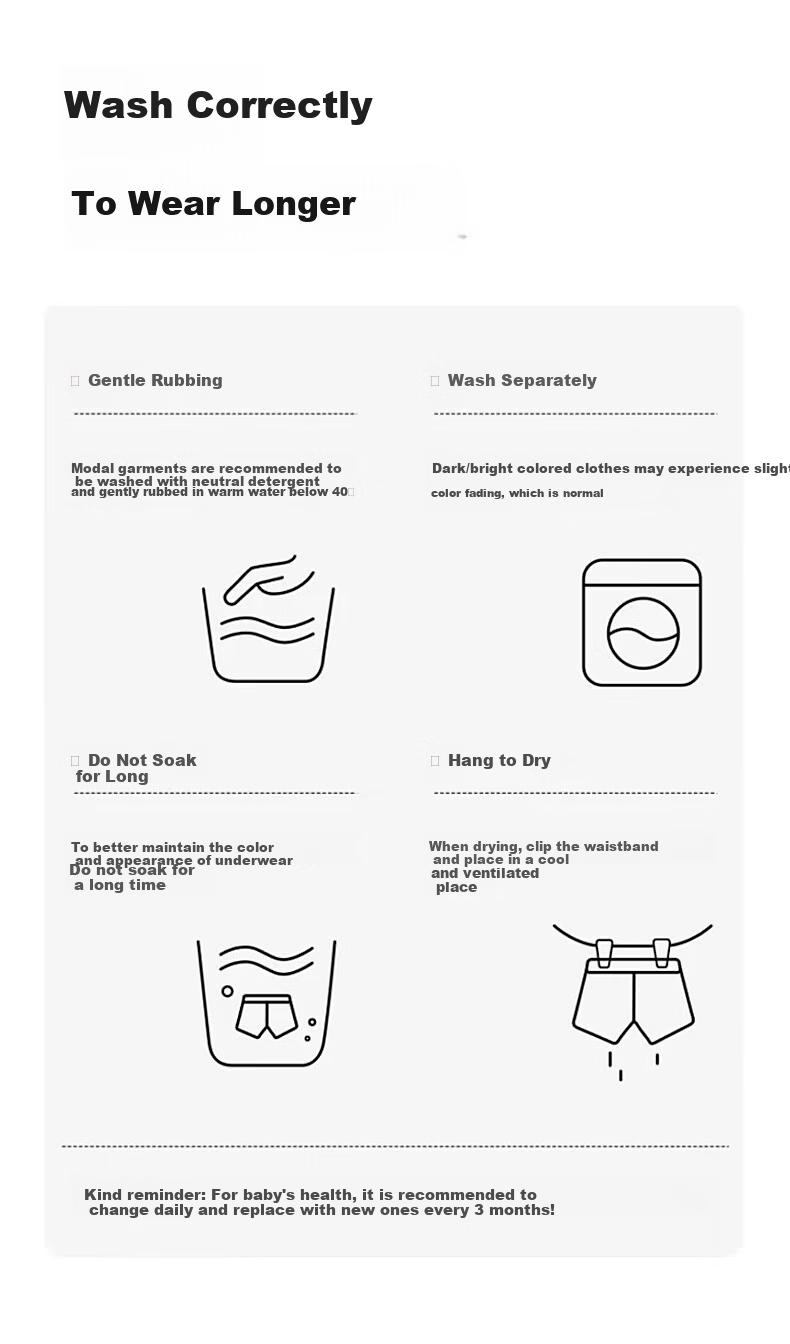 Hodo Kids Girls' Underwear Mid to Large Size A-Class Antibacterial Crotch Boxer Briefs 6-Pack Cake Bear 150 21