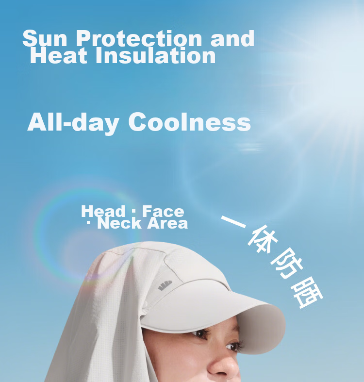 Beneunder Women's Sun Protection Headscarf with Brim, Open-Top Hat, Dual-Wear Sunshade and Heat-Insulating Headscarf 1
