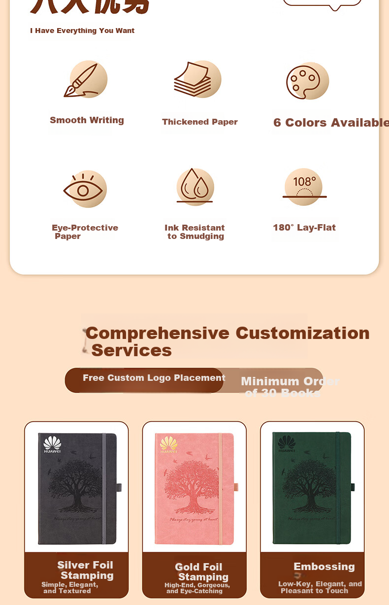 A5 Thickened 360-Page Faux Leather Strap Notebook Candy Color Business Student Simple Office Meeting Study Lined Journal Customizable 2