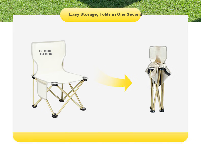 Gosoo Camping Table and Chair Outdoor Set Complete Camping Equipment Balcony Leisure Set Foldable Table Five-Piece Set 8