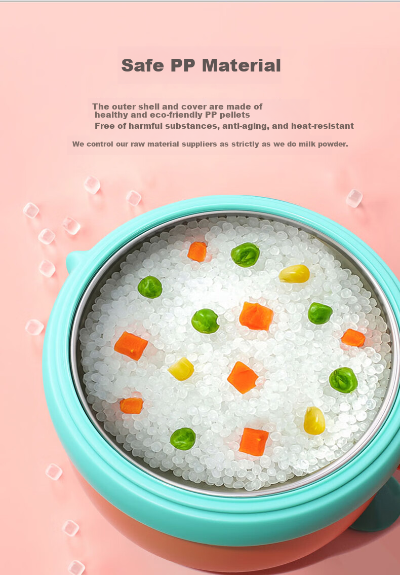 Dora Bela Water-Free Insulated Bowl Baby Feeding Bowl Stainless Steel Temperature-Controlled Bowl Anti-Drop Toddler Kindergarten Tableware 2011 4