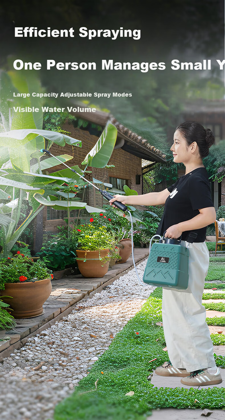 Quiet Bear Electric Backpack Sprayer High-Pressure Agricultural Sprayer Small Household Pesticide Disinfection Watering Garden Tool 3