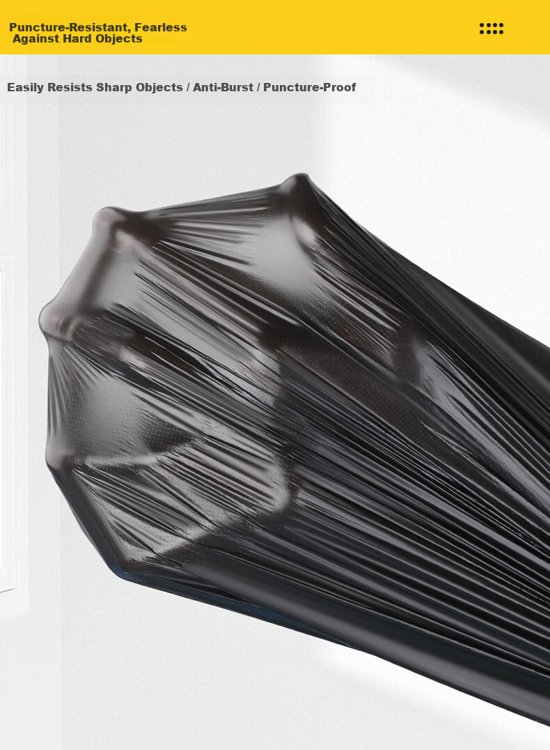 Haosikepu Large Flat Garbage Bags 4 Mil Industrial Extra Thick 120x140cm 50pcs Extra Large Black Trash Bags for Mall Restaurant Hotel Sanitation Property Use 8