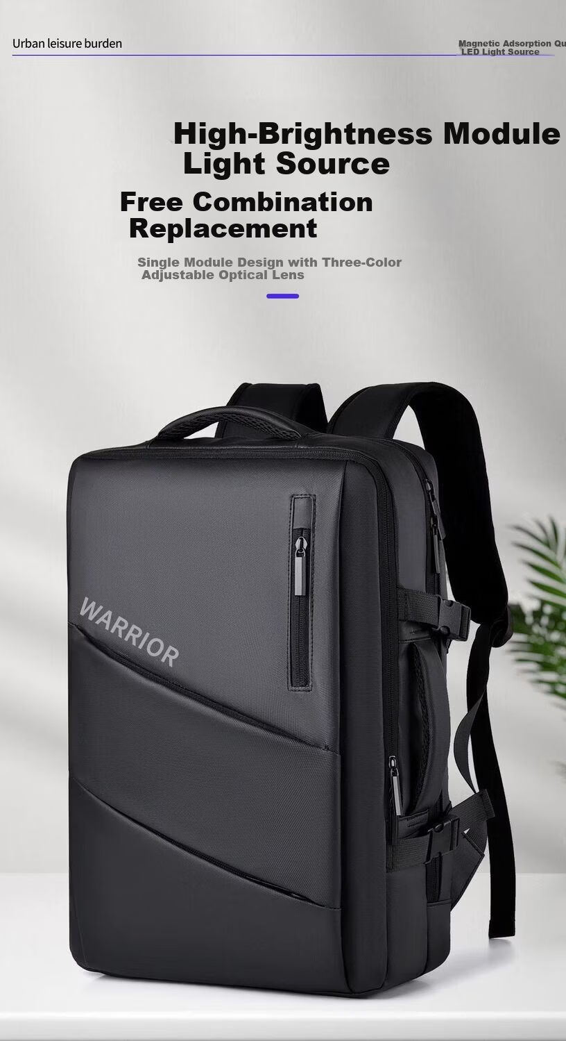 Warrior Large Capacity Men's Backpack Student School Bag Commuter Casual Business Travel 15.6-inch Laptop Backpack 1