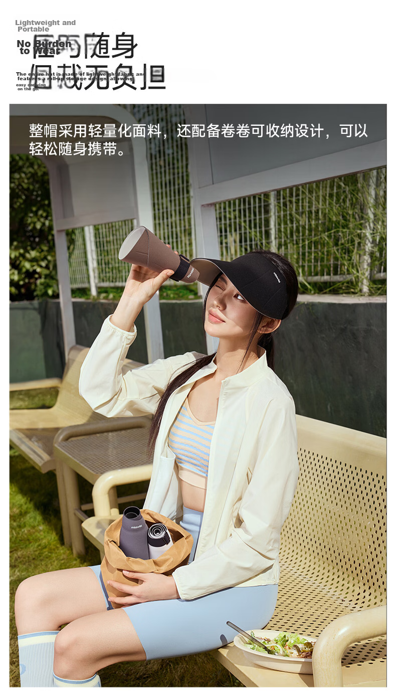 MissWiss Double-Sided Sun Protection Hat for Women Summer Outdoor UV Protection Versatile Sun Hat Goddess Black - Qi Wei Same Style 8