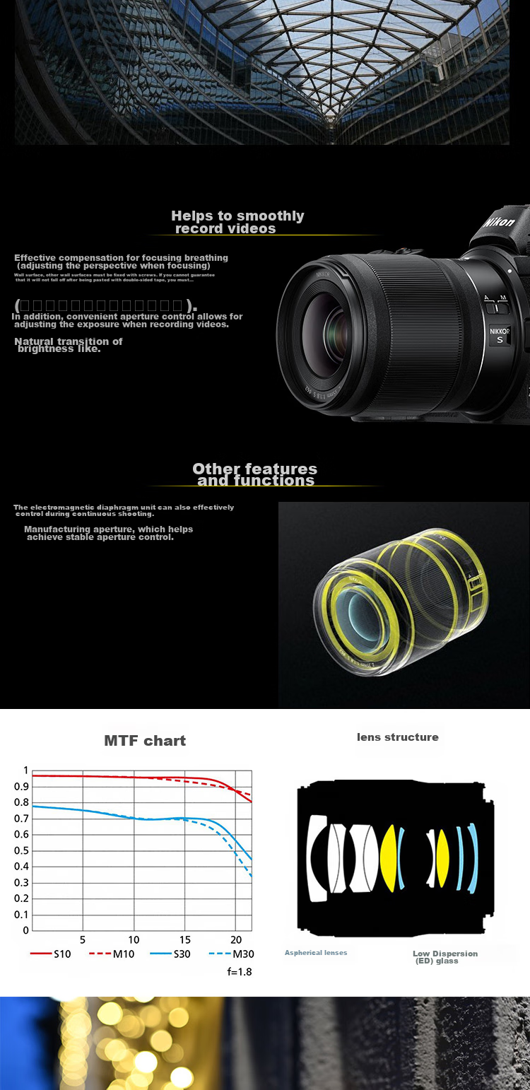 Nikon Z 35mm F/1.8 S Full-Frame Mirrorless Lens, Large Aperture Wide-Angle Prime Lens, Nikon Lens for Portrait/landscape Photography 3