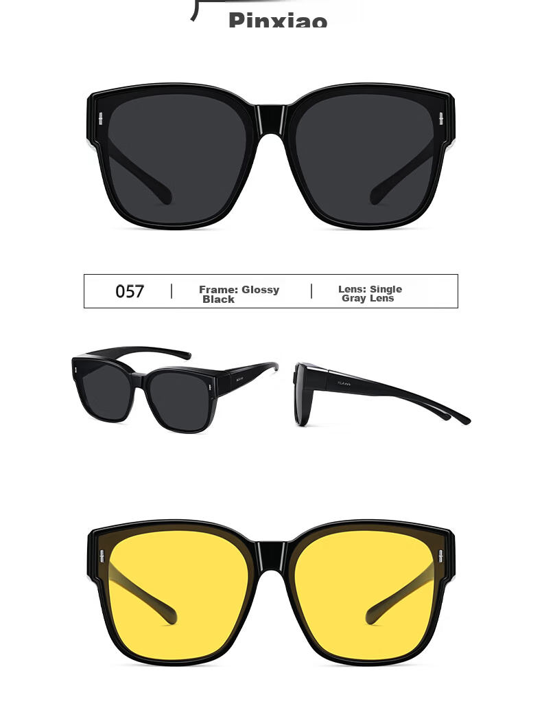 HLA Polarized Clip-On Sunglasses for Myopia Glasses UV Protection Driving Unisex 057 11
