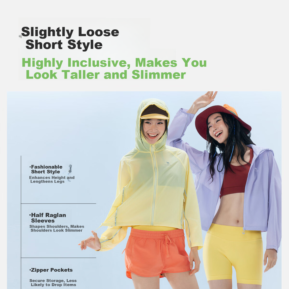Camel Iceberg Sunscreen Jacket Goddess Edition Short Spring Summer New Outdoor Original Yarn Skin Jacket Women M26BA30013 25