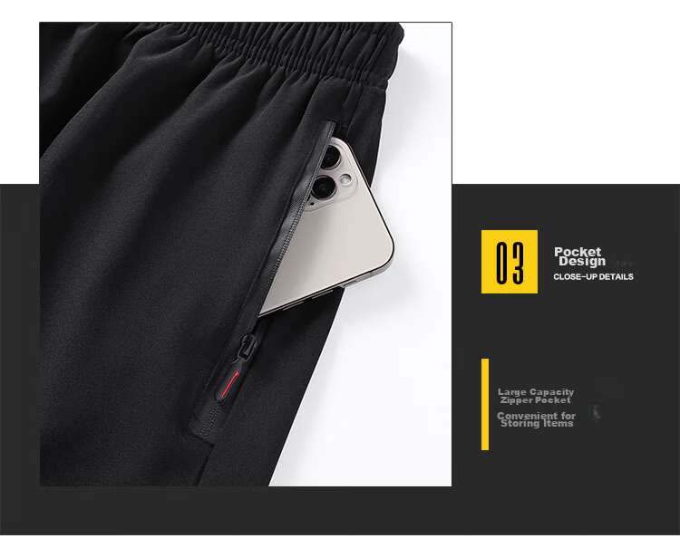 VANCAMEL Men's Summer Ice Silk Thin Five-Point Loose Breathable Stretch Sports Shorts Black 4XL 19
