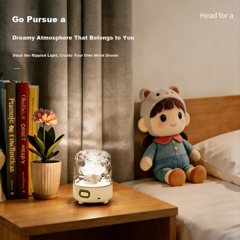 Shangjia Yalang New Bluetooth Speaker Water Ripple Starry Sky Projection Ambient Light Bedroom Bedside Night Light Women's Day Gift