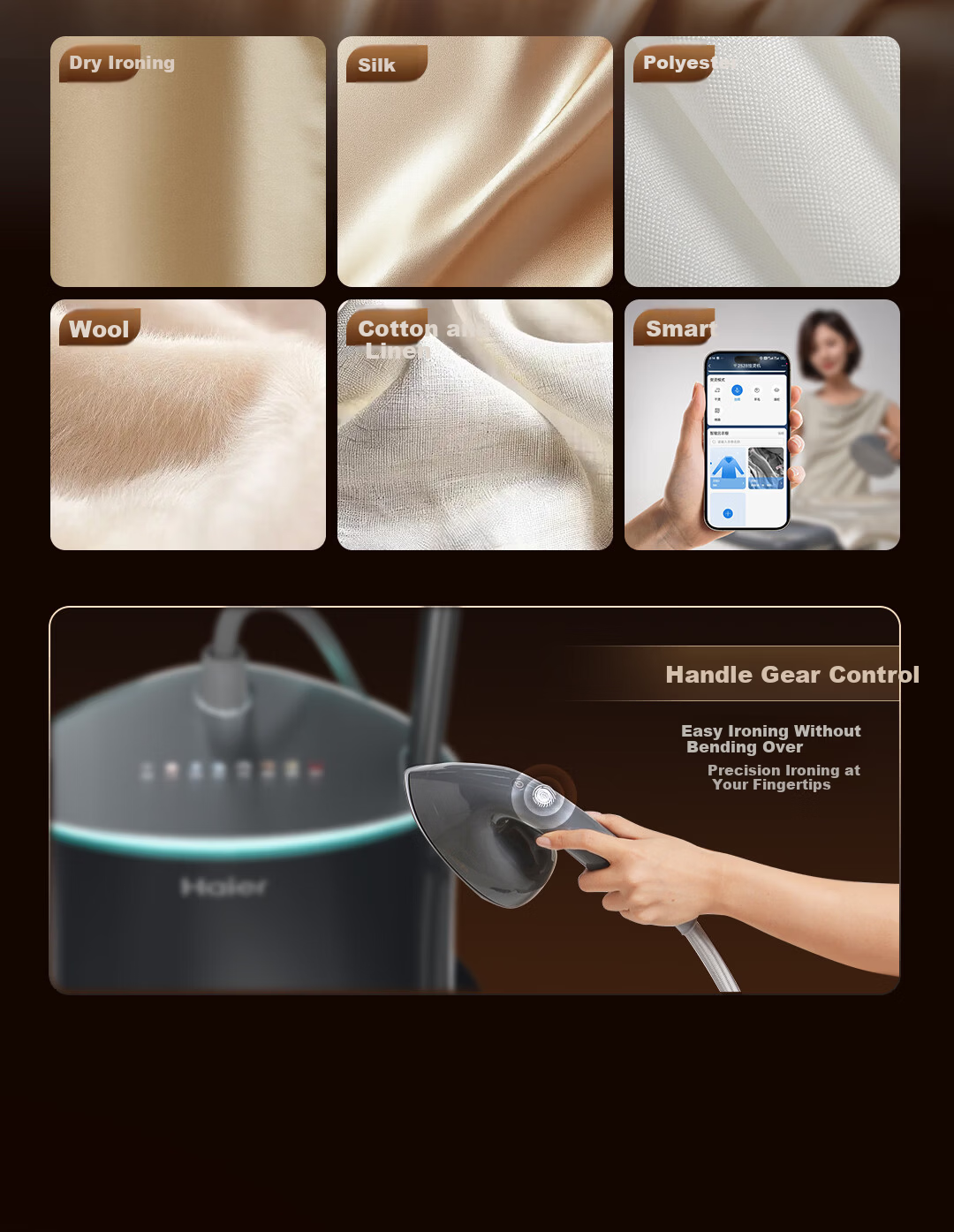 Haier 【Price Protection 618】Shijia Slim Waist Large Ironing Board Vertical Garment Steamer HY-VD2528(G) 18