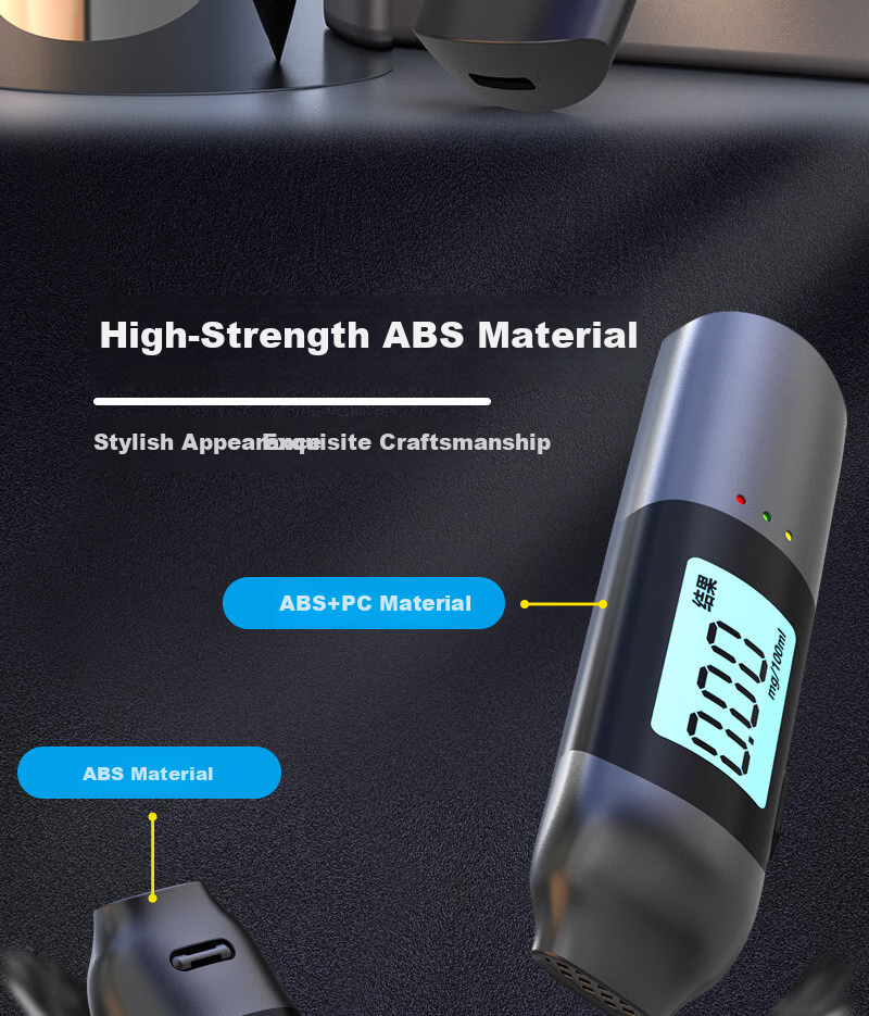 Baiyue Portable Alcohol Tester High-Precision Breathalyzer for Home and Car Use 2