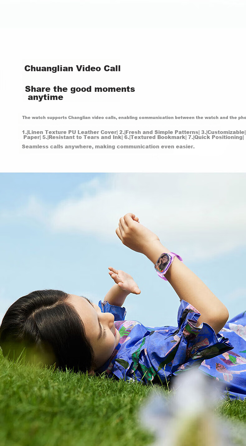 HUWXMAXI Kids 5G SIM Card Phone Watch Waterproof GPS Tracker for Boys and Girls Ages 6-18, Compatible with All Networks 10