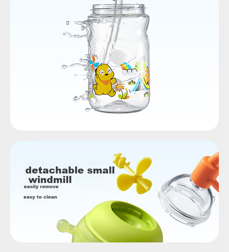 Babycare Children's Straw Cup Toddler Kindergarten Anti-Drop Portable Water Bottle 500ml School Use 2 Years+ 15