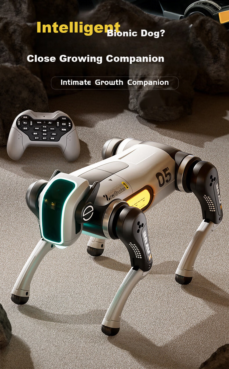 Mengduofu Smart AI Robot Dog Toy for Kids Ages 6-12 Boys Birthday Children's Day Mechanical Dog 4