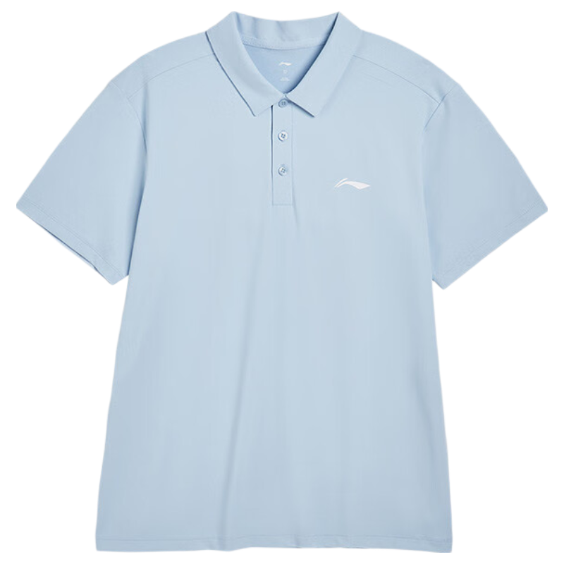 LI-NING Men's Short Sleeve Polo Shirt Breathable Moisture-Wicking Sports Casual Fashion Tee