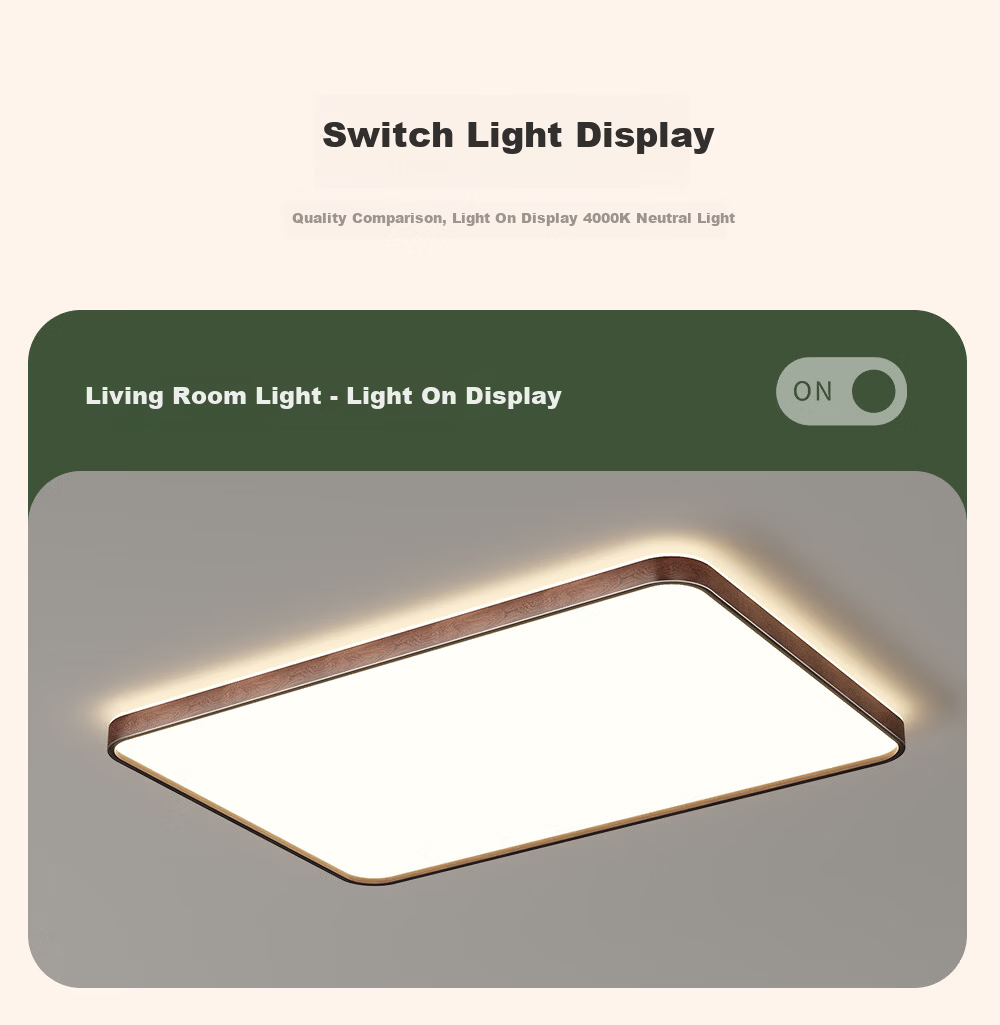 GUJIA LED Ceiling Light, Simple Backlit Eye Protection, Suitable for Living Room And Bedroom, 50cm Square-Shaped - Three Colors [Installation Included] 40