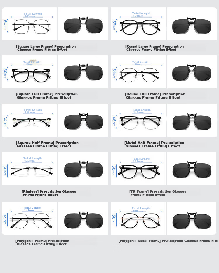 Hieyes Clip-On Polarized Sunglasses for Men, UV Protection, Compatible with Prescription Glasses, Ideal for Driving and Fishing 20