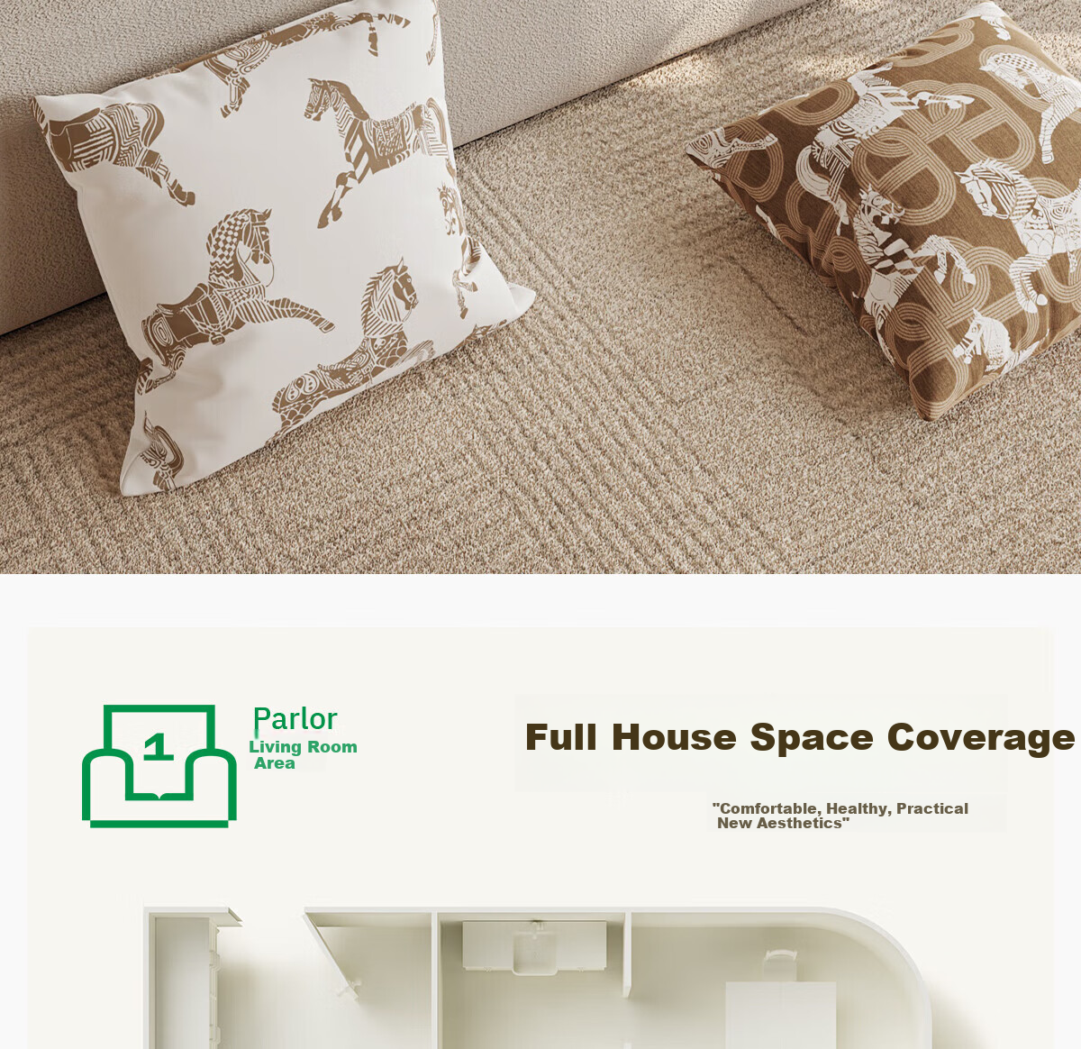 COMICOMI Luxury Sofa Cushion Pillow Removable Washable 45x45cm 2