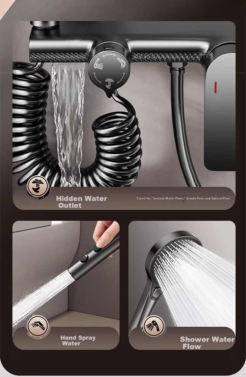 IVORPO [Germany] Shower Set Complete Integrated Automatic Descaling Bathroom Hot and Cold Pressurized Shower Head 5