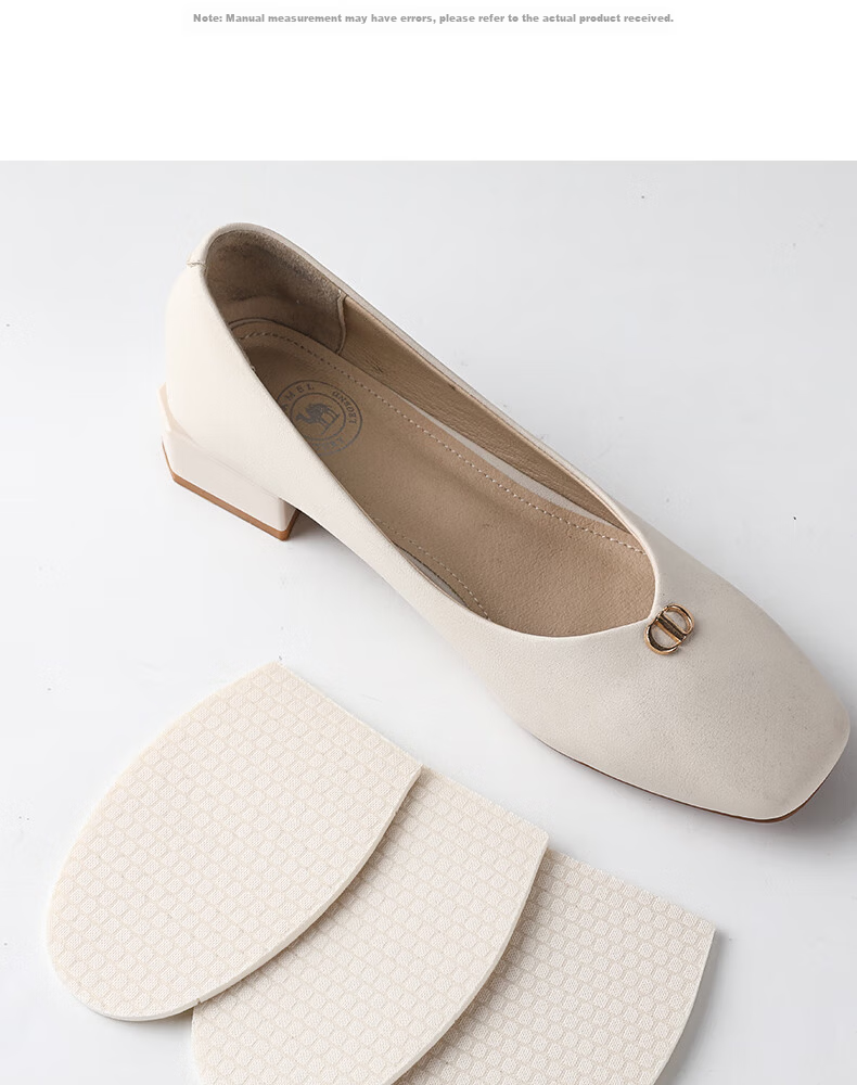 FOOTOPPO Latex Pressure-Relief Forefoot Pads Women's Non-Slip Gel Half Insoles for High Heels Thickened Anti-Slip Half Inserts 26