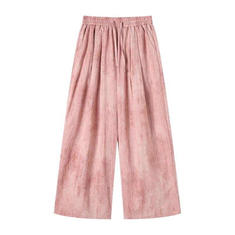 TonLion 2026 Spring Summer New Casual Women's Pants Girl Style Linen-Like Wide-Leg Draped Trousers