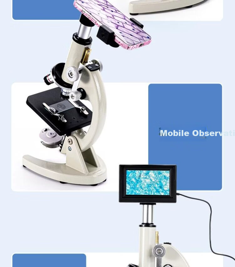 Deli Biological Microscope, Elementary School Science Experiment Textbook Style, 640X Children's Toy Gift 12