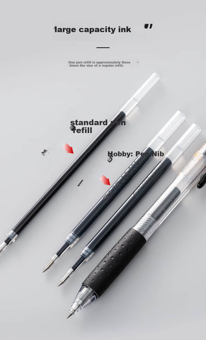 AIHAO Back-to-School Essential 0.5mm Black Retractable Gel Pen Bullet Tip Student Exam Writing Office Carbon Ink Pen 12-Pack 9