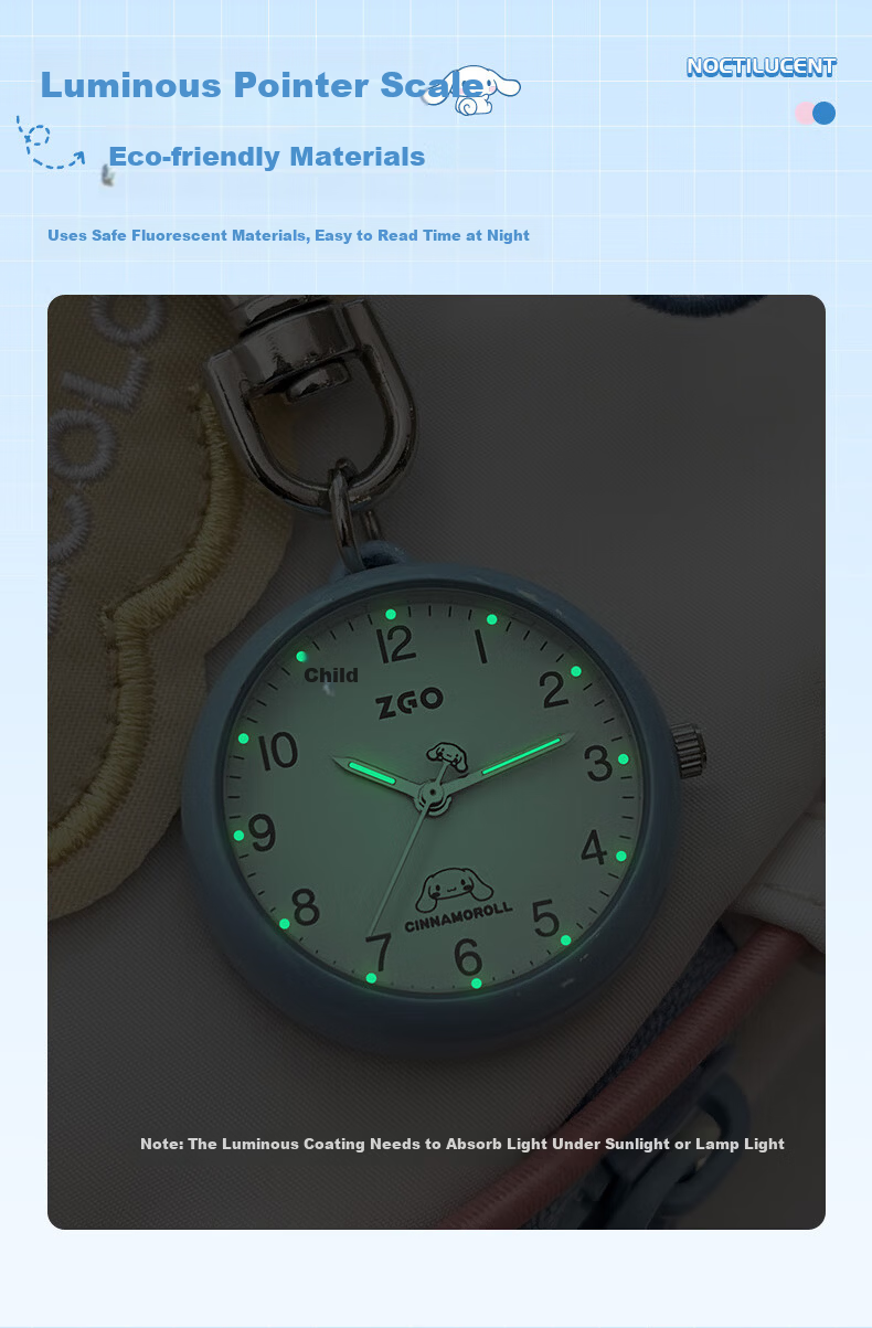 ZGO Pocket Watch Nurse Watch Student Exam Civil Service Exam Portable Keychain Watch 733 6