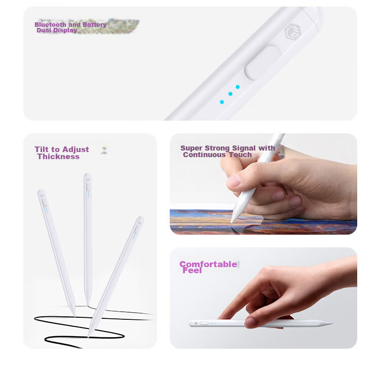 JD Original Capacitive Stylus for IPad, Compatible with Apple Pencil 2nd Generation, Suitable for 2020/2021 Pro/Air/Mini/iPad11 Tablets, Touchscreen Writing Pen, Anti-Mistouch 8