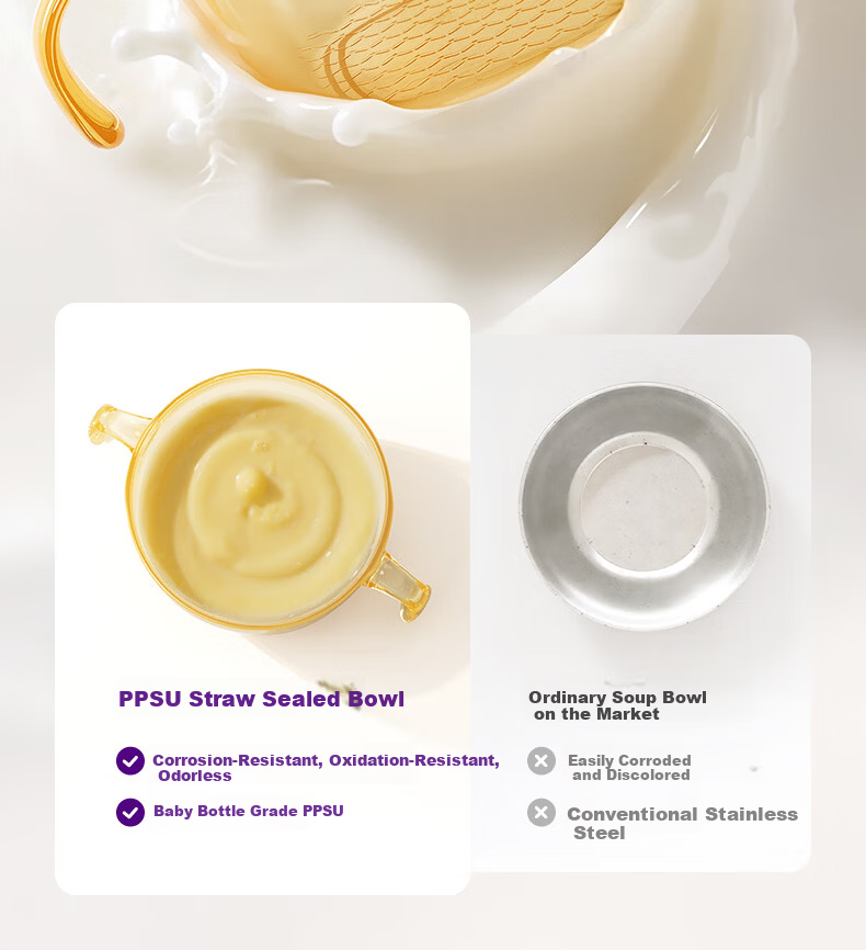 AVENT Philips Avent PPSU Baby Food Bowl Straw Bowl for Soup and Porridge Children's Rice Cereal Bowl Kids Lunch Box 6