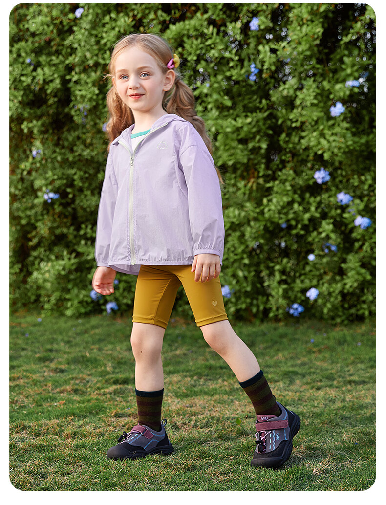 JELLYBABY Sun Protection Outdoor Windproof Pure Cotton Hooded Jacket 2026 New Summer Unisex Kids Sun Protection Coat Versatile for Middle Childhood 31