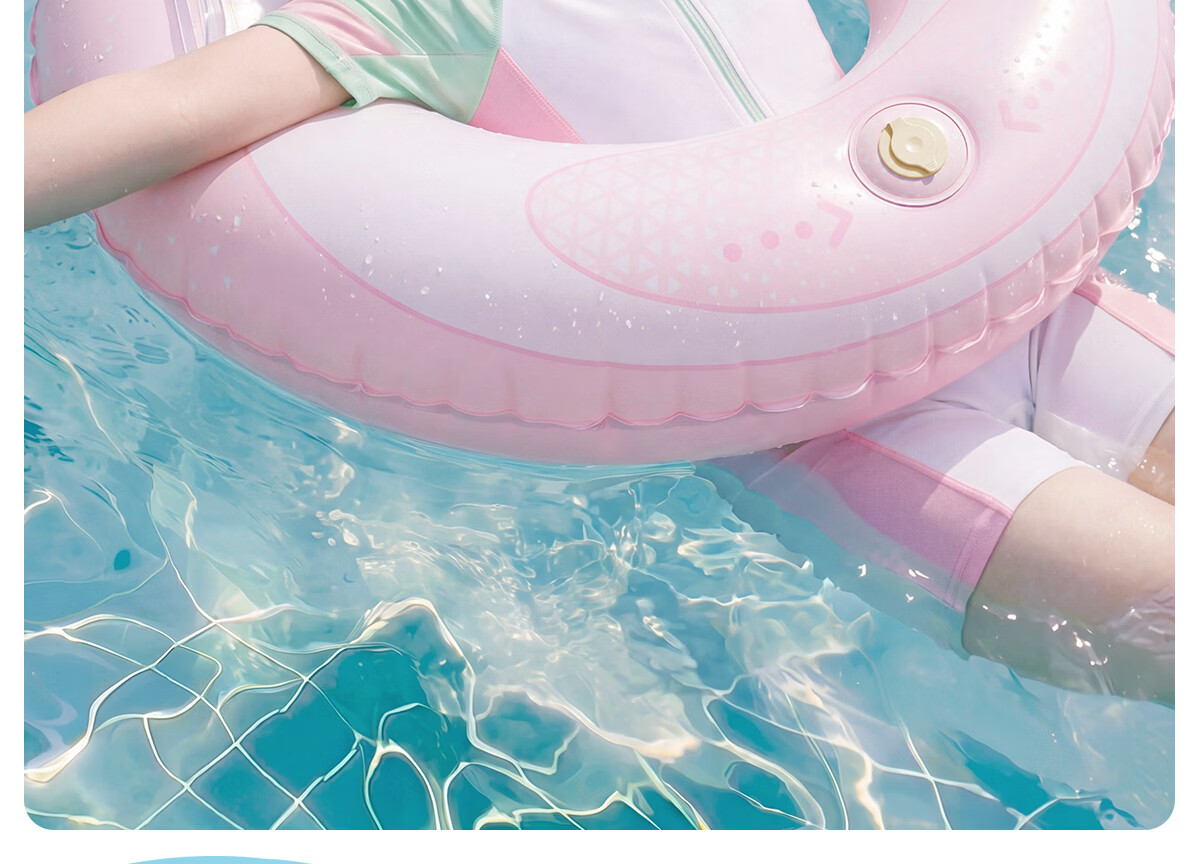 361° Kids Swim Ring Boys Baby Safety Anti-Tip Thickened Portable Water Play Press-Inflate Swimming Armpit Ring 16